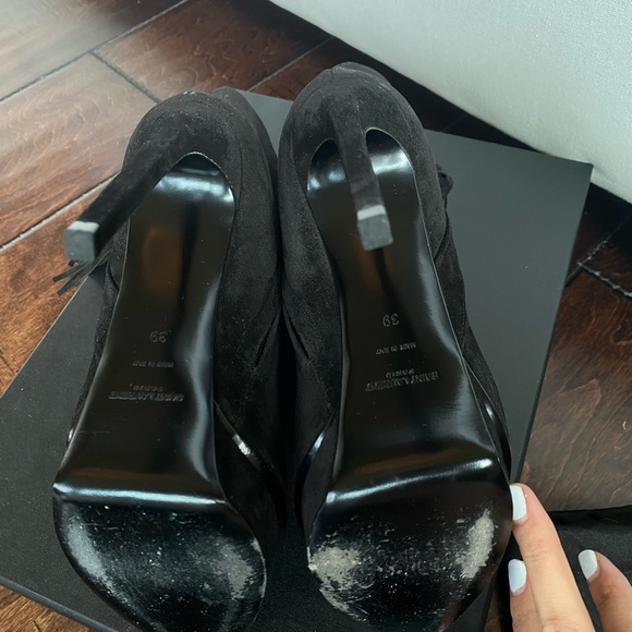 Saint Laurent Janis 105 Western Buckle Concho Ankle Boots Booties 39 - Picture 12 of 14